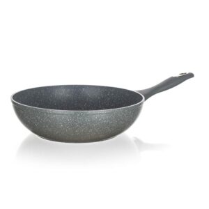 BANQUET Pánev WOK s nepřilnavým povrchem GRANITE Grey 28 cm Hliníková litá kovaná pánev WOK GRANITE GREY 28 x 7