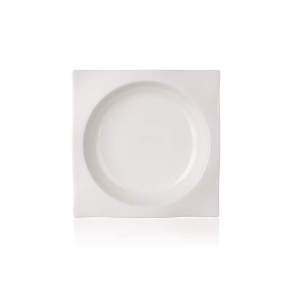 BANQUET Talíř porcelánový hluboký LA PLAZA 21 cm Hluboký talíř LA PLAZA čtvercového tvaru z kvalitního porcelánu s tvrzenou glazurou